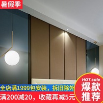 Nordic bedside small chandelier Simple restaurant bar Cafe lamp Clothing store Round light luxury small chandelier