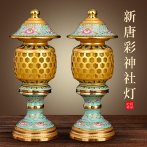 Enamel for Buddha lamp led Lotus lamp Buddha lamp home Buddha to enshrine Guanyin plug-in Changming lamp Buddha supplies