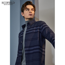 SCOFIELD WINTER BUSINESS FASHION SIMPLE HORIZONTAL STRIPED LONG-SLEEVED SHIRT MENS SHIRT SMYSA4T001