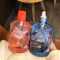 Childrens water Cup summer suction tube Cup out to carry drinking water artifact large capacity Net red bucket type water dispenser Cup