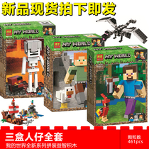  Spot Minecraft Pirate Ship Adventure End Shadow Dragon Alex Steve assembling building blocks Lego toys