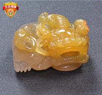  Shi Zhimei Yunnan natural jade Huanglong jade overlord Pixiu pendant sweater chain transport authentic