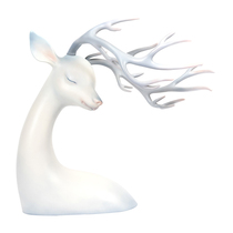 Jingdian White Night fairy tale Auspicious Deer breeze Nordic desk decoration decoration wine cabinet decoration decoration decoration art sculpture