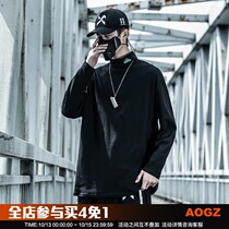 Xiaobin Guochao long sleeve sweater autumn wear T-shirt base shirt loose versatile leisure Tide brand high neck coat men