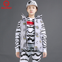 DEVIL NUT Tide Cards Demons Alphabet Backwards Cross Camouflares Womens down Machia BIB AFV