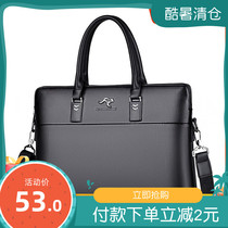 Men Handbag Business Mens Bag Single Shoulder Bag Inclined Satchel Pu Leather Bag Briefcase Briefcase Business Crosswalk Hand Carry Bag