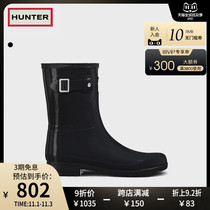 Hunter British refined rain boots female fashion models wear bright face thin high-top low boots