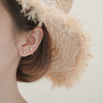 Mousse small d North hopper Seven star asymmetrical earrings small frescoed minimalist without earbuds transparent ear-pin girl