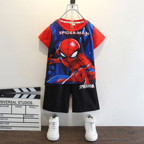 Boys summer suit Spider-Man short sleeve cartoon thin section sports clothes children summer money T-shirt Ottmann childrens clothing