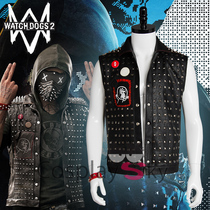 Watchdog 2 cos wrench cosplay clothing hacker organization Dedsec leather jacket coa cos clothing