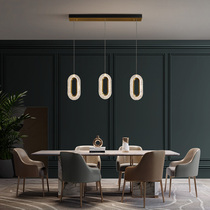 All copper light luxury restaurant chandelier simple modern Nordic dining table bar dining room lamp creative 2021 new lamps