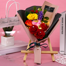 Rose handmade diy bouquet making material package simulation flower basin non-woven Mothers Day gift Carnation