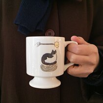 Endless stars Lazy Kitty Coffee Cup Ins Little Crowdmark Cup of Milk Cup Refined Breakfast Cup