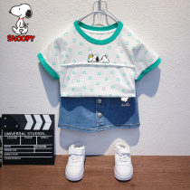 History Nubi Childrens Clothing Baby Short Sleeve T-shirt Summer Children Ocean Air Cartoon Half Sleeve Summer Dress Girl Thin Compassionate Tide