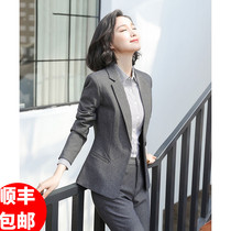 High-end professional suit female 2021 new suit President formal fashion temperament Sales department lawyer work clothes tide