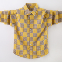 Boys pure cotton shirt 2022 Spring and Autumn new model of big boys and boys shirt boys shirt