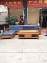 Myanmar teak soft sofa Full solid wood furniture