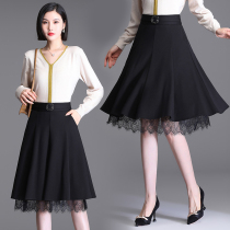 Xun Shi Meifang womens fashion waist reduction age slim skirt comfortable size fashionable light luxury