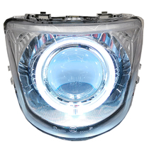 Suitable for Suzuki Youyou UU125 headlight assembly modified lamp sea 5LED double light lens angel devil eye headlight