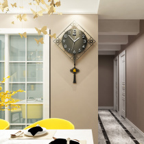 Chinese style Chinese art clock wall clock Living room household fashion simple atmosphere creative decoration silent quartz clock