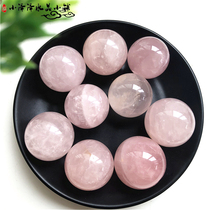 Natural powder crystal ball 29-32mm ornaments home pink natural stone