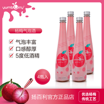 (4 bottles)Yang Baili slightly drunk sparkling wine Bayberry wine fruity wine 4 bottles of low-grade fruit wine champagne cocktail