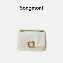 Songmont small chocolate bag series cross-body chain soft phone bag small square bag