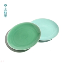 Air Mountain fresh rain Longquan Qingquan Chinese hotel tableware dish disk ceramic lunar plate customized