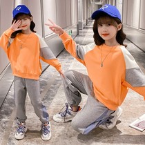 Girl set Autumn 2020 new net red children Spring and Autumn foreign fashion fashion fashion Korean girl two-piece set