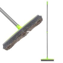 Long Push Rubber Broom Bristles Sweeper Squeegee Scratch Fre