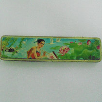 Student education items props nostalgic 50 s flowers and birds Beijing new culture brand iron sheet stationery box
