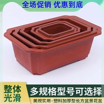 Super cost-effective rectangular flower pot plastic vegetable planting family balcony long strip succulent flower pot flower trough large and simple