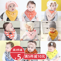 Newborn triangle towel Baby bib Waterproof bib scarf thickened warm baby cotton saliva towel autumn and winter