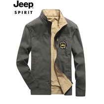 JEEP Jeep autumn mens light jacket stand-up collar loose jacket Casual mens middle-aged and young jacket