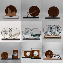 Modern new Chinese Zen home acrylic ornaments Hotel model guest hall TV cabinet Entrance soft decoration