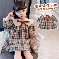 Girl autumn dress 2021 New Baby foreign baby childrens net red childrens dress college style princess skirt