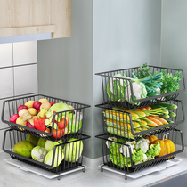 Kitchen countertop vegetable rack desktop vegetable basket vegetable shelf small garlic ginger water Fruit and Vegetable storage basket