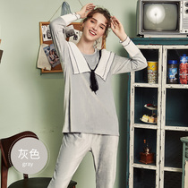 Mulwind Winter Princess Wind Lace Pyjamas Woman Autumn Winter Korean Version Cute Suit Long Sleeve Sweet and cute Family Guy