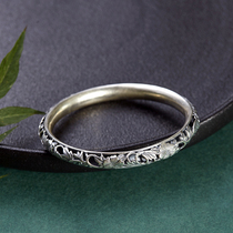 Xissu Original Ancient Old Out Silver Bracelet Female rich Flux Hand-made Cubic Silver Bracelet