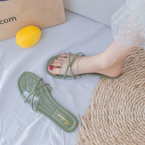 Cool Slippers Women Summer Wear 2022 Pregnant Women Slippers SLIPPERS Slippers Transparent Seaside Beach Shoes Flat flat Wet Water