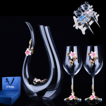 European style high-end wine glasses goblet luxury atmospheric decanter set wine cabinet decorations