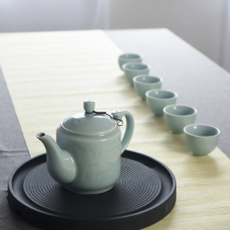Celadon large kung fu tea set Chinese cold water kettle set ceramic high temperature resistant one pot six cups household