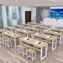 Factory direct training table long table single double desks and chairs for primary and secondary school students tutoring training class desk