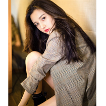 Small blazer women 2021 Korea Spring and Autumn new plaid loose thin Korean version of British style casual suit tide