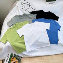 Boy T - shirt pure tinkling family clothing 2021 summer children half sleeve baby white t - shirt children short sleeve tide