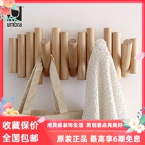 UMBRA creative decoration wall hanger clothes hook Wall porch door Nordic solid wood flip adhesive hook
