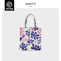 N night home Canvas Bag tote bag shopping bag carry shoulder shoulder bag canvas bag plant pop canvas bag