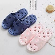 Hollow bathroom slippers female summer water leak bathroom home home couple indoor quick-drying deodorant bath slippers men