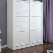 Affordable hot sale cheap wardrobe sliding door Simple modern economical bedroom solid wood wardrobe sliding door 2 doors Simple