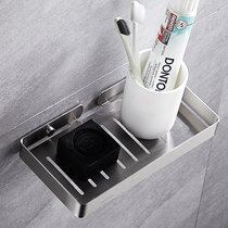 Punch-free soap box toilet bathroom soap holder stainless steel soap dish rack suction cup wall-mounted soap box